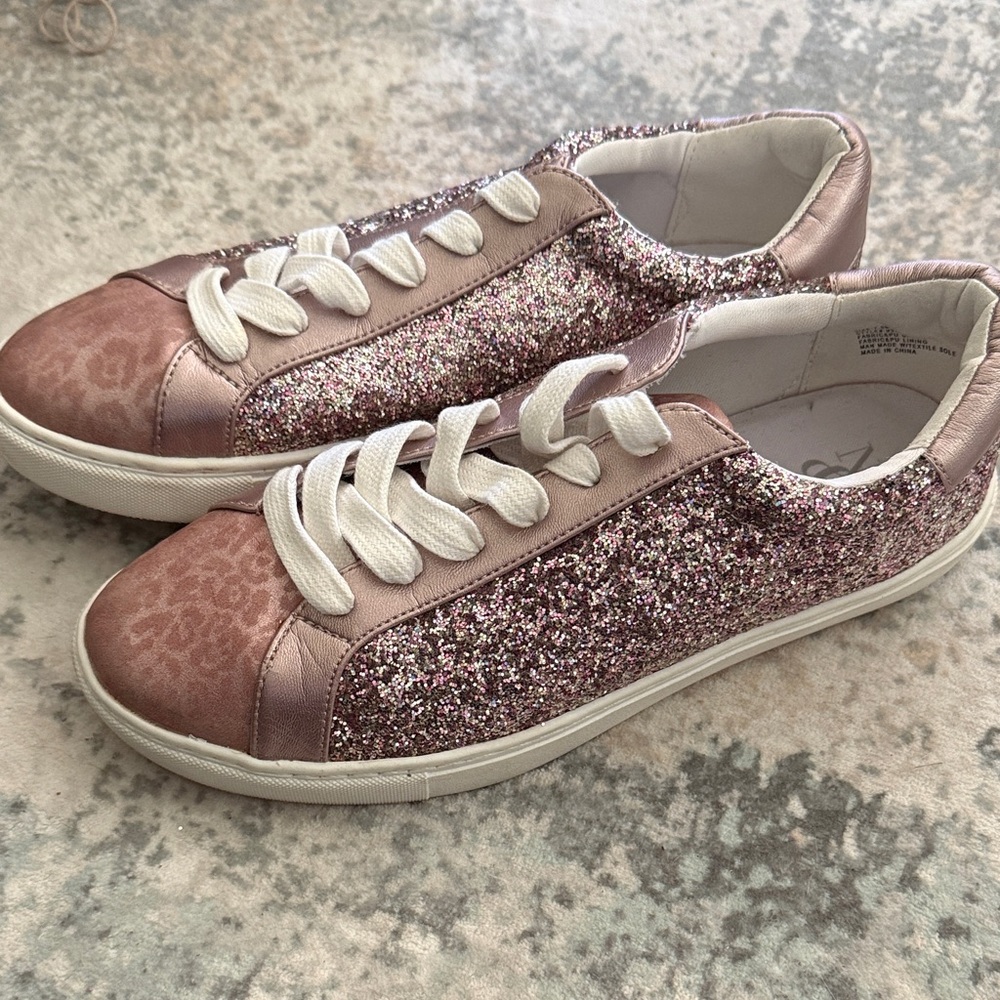 New York & Company Pink Glitter Sneakers